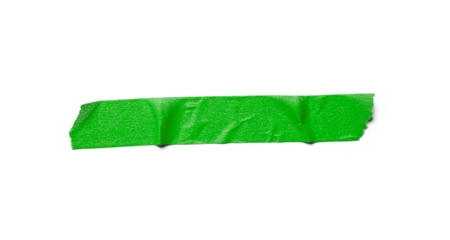 Green adhesive paper tape isolated