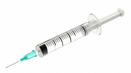 Medical Syringe on White Background