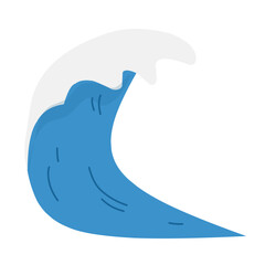 Obraz premium Ocean waves Illustration. Summer clipart.