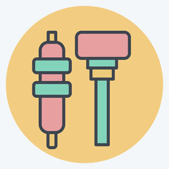 Icon Glow Plug. related to Car Maintenance symbol. color mate style. simple illustration