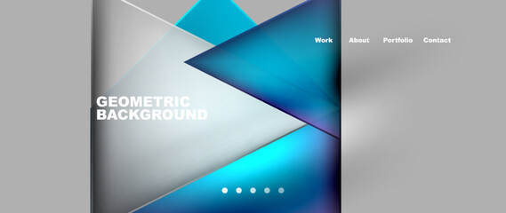 Flowing bright neon gradients geometric abstract background with triangles and lines. Fluid color pattern of color liquid gradient background for wallpaper, banner, background, card, landing page