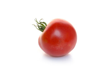 freshly picked organic tomatoes isolated on a white background