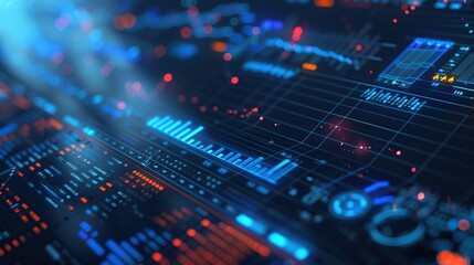 Fototapeta premium Big data analytics provide valuable insights when measuring metrics and tracking performance. copy space for text.