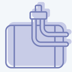 Icon AC Evaporator. related to Car Maintenance symbol. two tone style. simple illustration