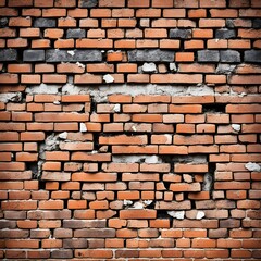 Destroyed brick wall