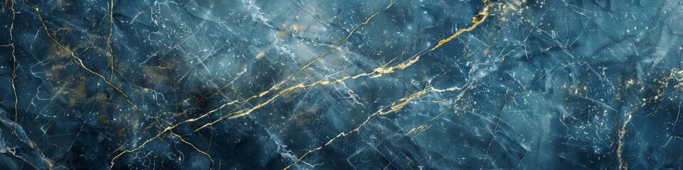 Obraz premium Elegant Blue Marble Texture with Subtle Gold Veins, Featuring Natural Material Aesthetics, Ideal for Architectural Design, AI-Generated, High-Resolution Wallpaper