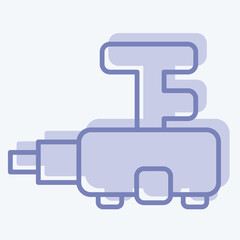 Icon Steering Gearbox. related to Car Maintenance symbol. two tone style. simple illustration