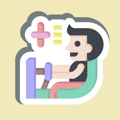 Sticker Automatic Transmission. related to Car Maintenance symbol. simple illustration