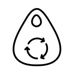 Recyclable Bag Icon - Outline Icon, Editable Stroke, Suitable for Web, UI, Mobile Application