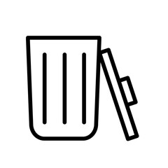 Sustainable Waste Bin Icon - Outline Icon, Editable Stroke, Suitable for Web, UI, Mobile Application