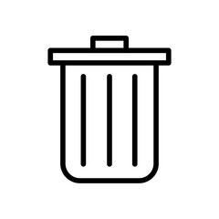 Waste Management Bin Icon - Outline Icon, Editable Stroke, Suitable for Web, UI, Mobile Application