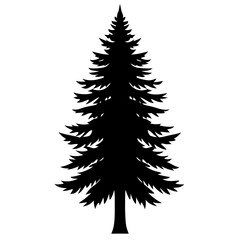 pine-tree-silhouette vector illustration.