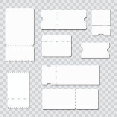 Vector illustration of lottery raffle tickets for admission and prizes