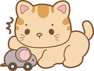 A bunch of cute cat with various dessert.
Kawaii animal kitty for scrapbook and sticker.