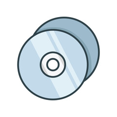 compact disk icon vector design template simple and clean