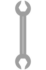 Wrench spanner flat vector icon isolated on white background.