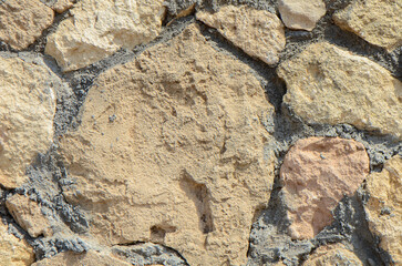 Wall of stones as a texture