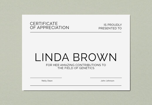 Minimal Certification Template CMYK