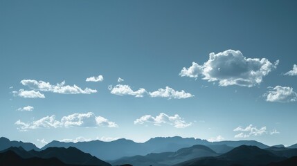 Obraz premium The sky is blue and the clouds are white. Generate AI