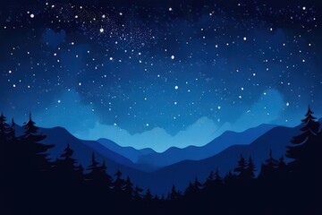 Naklejka premium an ai generated image, The night sky with the Milky Way clearly visible,