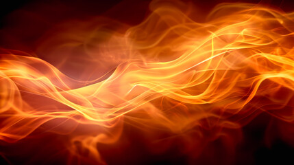 Fototapeta premium Fire flames abstract light or fire on black background.