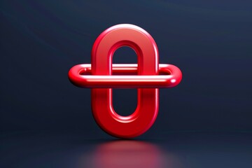 3D rendering of abstract attachment icon,&nbsp;ideal for use in digital interfaces and application