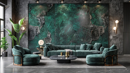 Luxurious living room with elegant decor, plush furniture, and sophisticated ambiance.