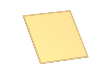 Golden photo isolated on white background. 3d render
