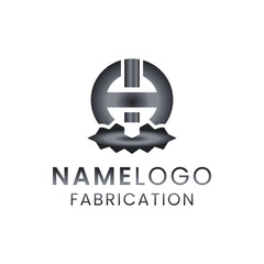 Obraz premium Simple and modern Letter H or HI Welding logo vector. Suitable for fabrication, welding, construction industries, and so on.