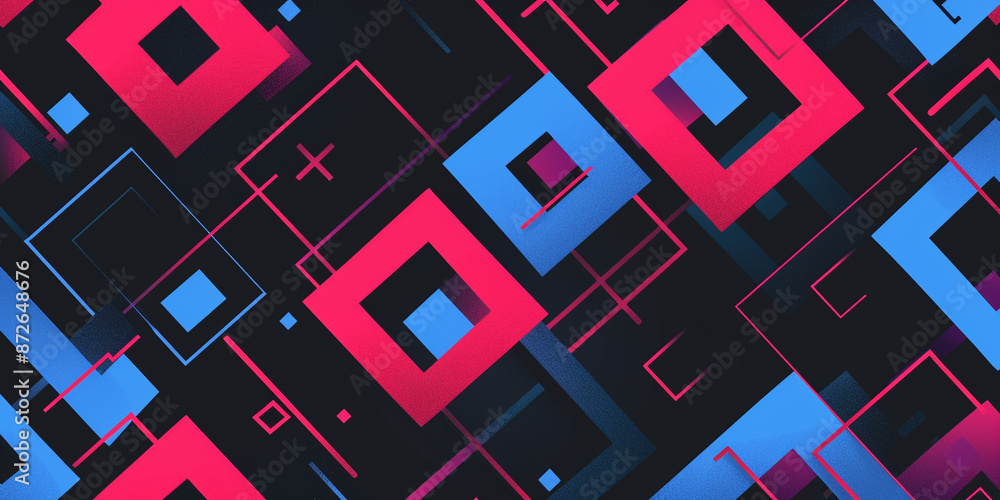 Poster a seamless pattern with a digital maze,an abstract representation of technology.