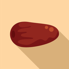 Delicious dried date fruit icon. Cartoon of dried date fruit icon for web design isolated on white background