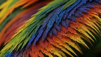 Fototapeta premium The intricate patterns of a rainbow lorikeet's feathers using only words ai_generated