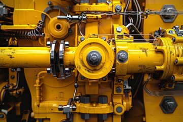 Fototapeta premium yellow machine