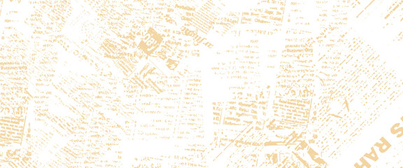 Vector old newspaper paper grunge vintage old aged texture with fragments of newspaper text background.	
