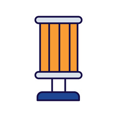 infared lamp  icon with white background vector stock illustration