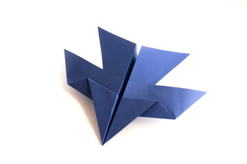 paper airplane on a white background. origami.paper planes