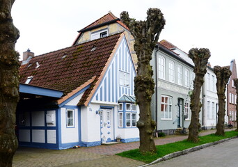 Historical Buildings in the Old Town of Arnis, Schleswig - Holstein