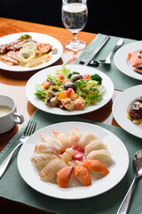 Korean Buffet Restaurant Meal Sushi