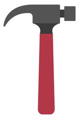 Hammer flat icon illustration isolated on white background.