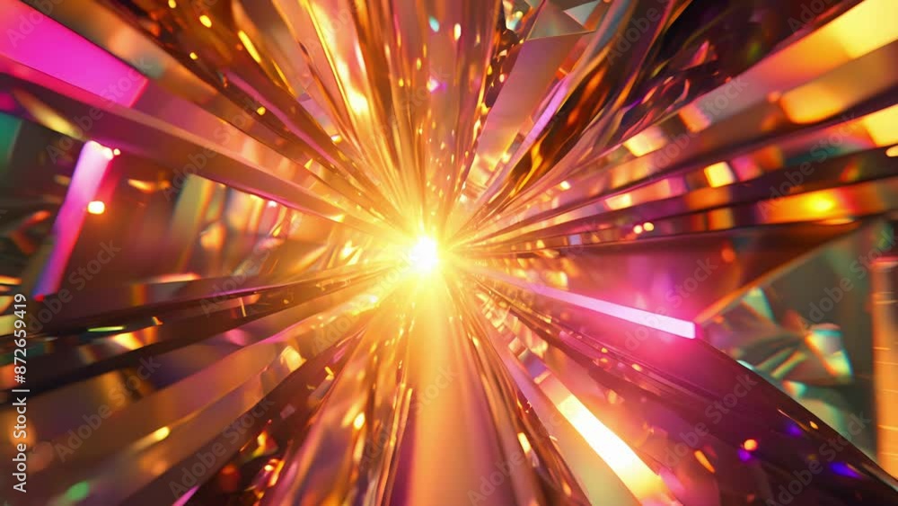 Poster a kaleidoscope of prisms spinning and shifting creating mesmerizing illusions.