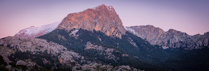 Penyal des Migdia 1401 meters, adjacent to the Puig Major of Son Torrella, Fornalutx, Mallorca,...