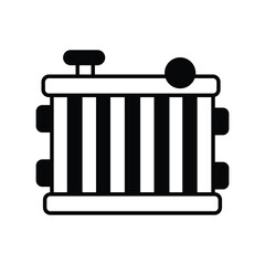 car radiator icon with white background vector stock illustration