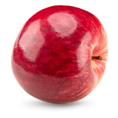 Obraz premium one red apple isolated on white background. clipping path