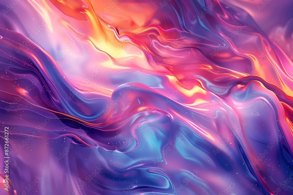 Poster Colorful abstract background with wave pattern, perfect for adding a pop of color to any design project.