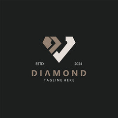 Fototapeta premium Jewelry Logo Template Design, diamond shop, accessories fashion Design elegant
