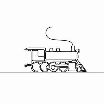 recommend clip art: silhouette train thin lines flat colors