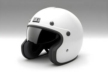 Fototapeta premium motorcycle helmet isolated on white