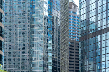 Obraz premium modern office building in hong kong; closeup