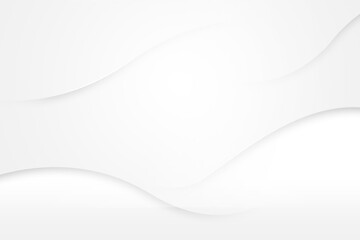 Gray and white abstract background with flowing particles. Digital future technology concept.