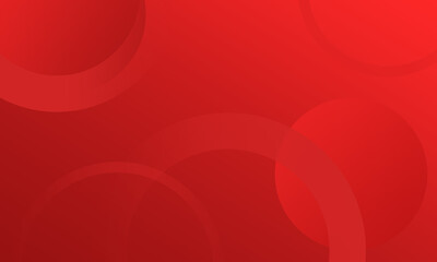 Abstract red background with circles. Dynamic shapes composition. 